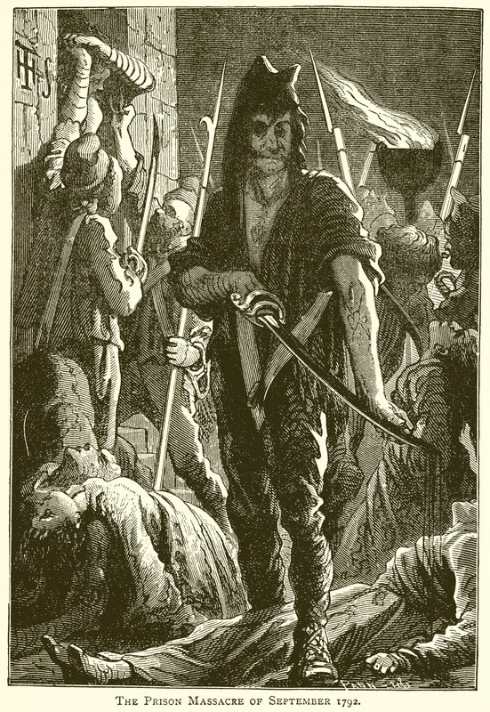 Il massacro delle prigioni del settembre 1792 da English School