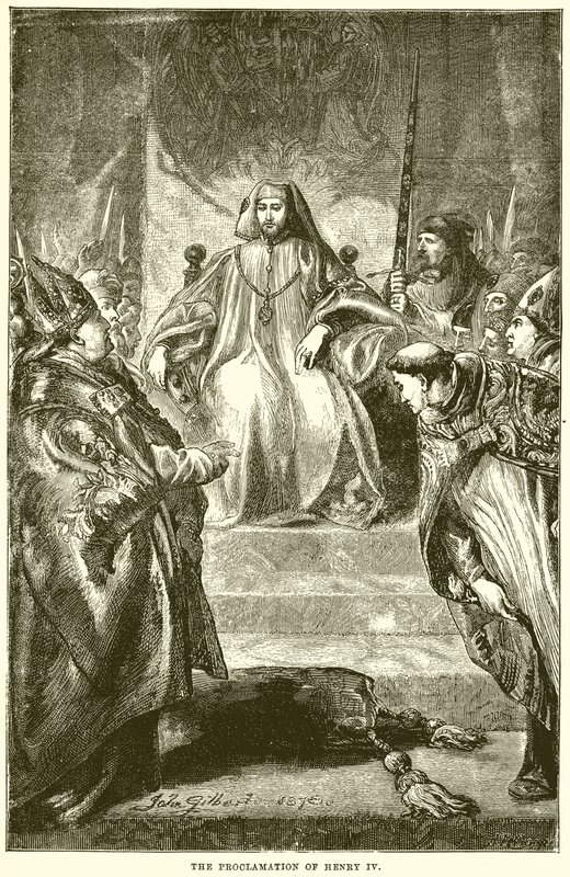 La Proclamazione di Enrico IV da English School