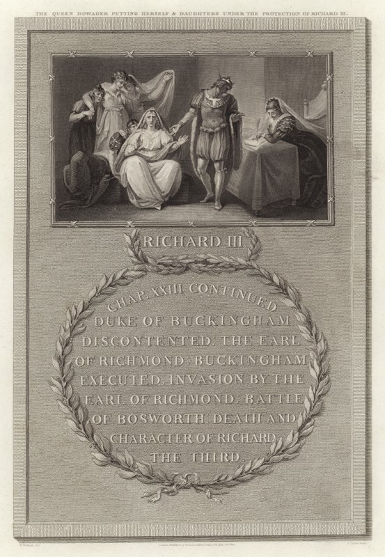 La regina vedova si mette sotto la protezione di Riccardo III con le sue figlie da English School