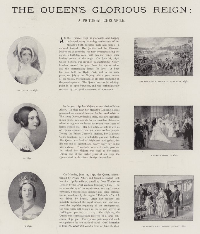 Il glorioso regno della Regina (litografia) da English School