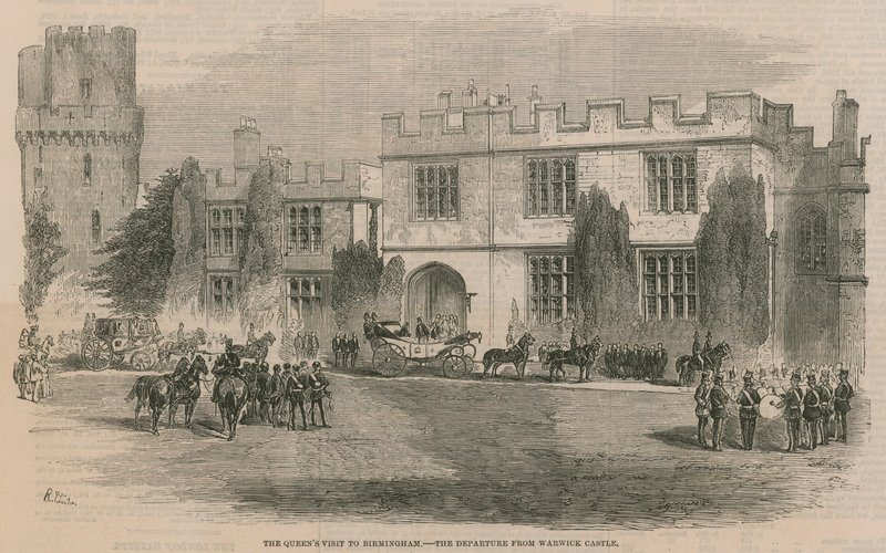 La visita della Regina a Birmingham - la partenza dal Castello di Warwick da English School