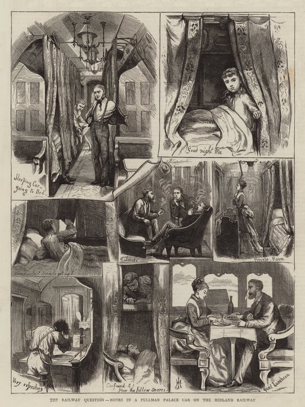 La questione ferroviaria, note in una carrozza Pullman Palace sulla Midland Railway da English School