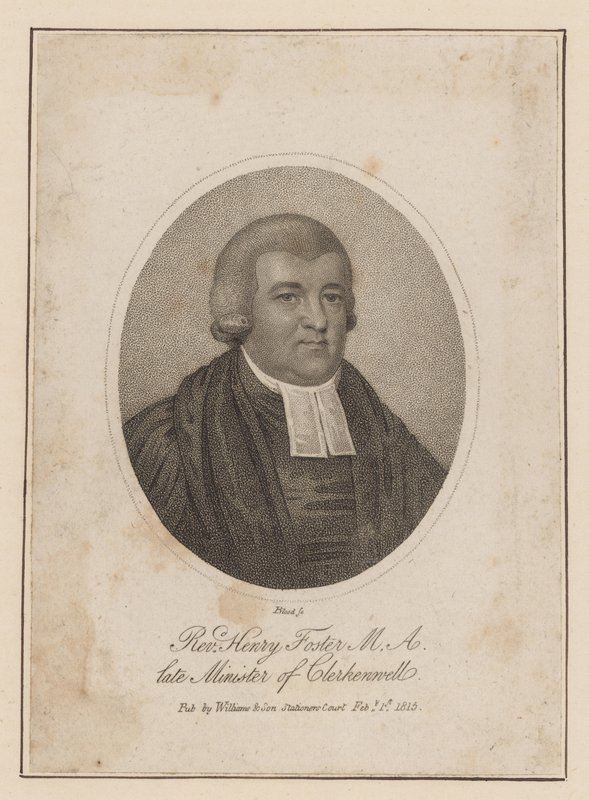 Il Reverendo Henry Foster, ex Ministro di Clerkenwell da English School