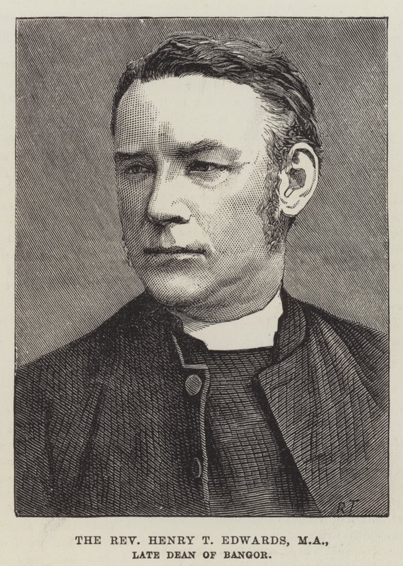 Il reverendo Henry T Edwards, MA, ex decano di Bangor (incisione) da English School