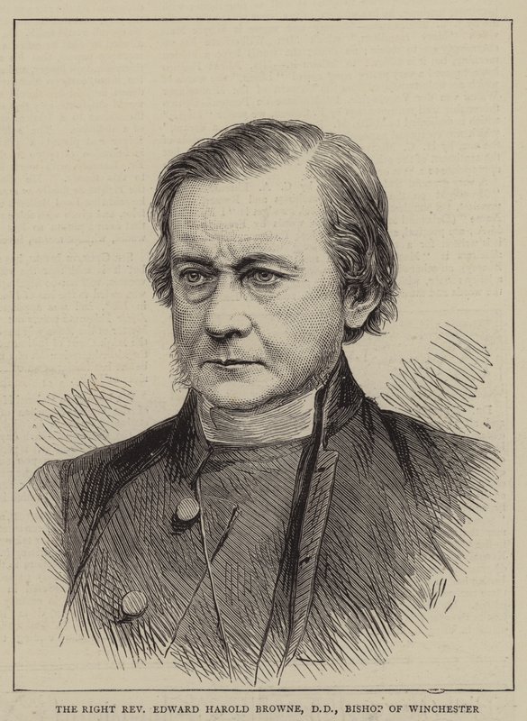 Il reverendo Edward Harold Browne, DD, Vescovo di Winchester (incisione) da English School