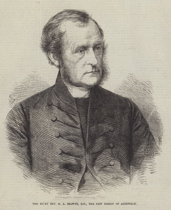 Il nuovo vescovo di Lichfield, il Reverendo G A Selwyn, DD da English School