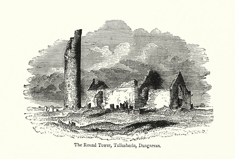 La torre rotonda, Tullosherin, Dungarvan da English School