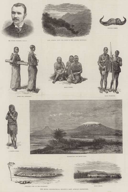 Spedizione della Royal Geographical Society in Africa orientale (incisione) da English School