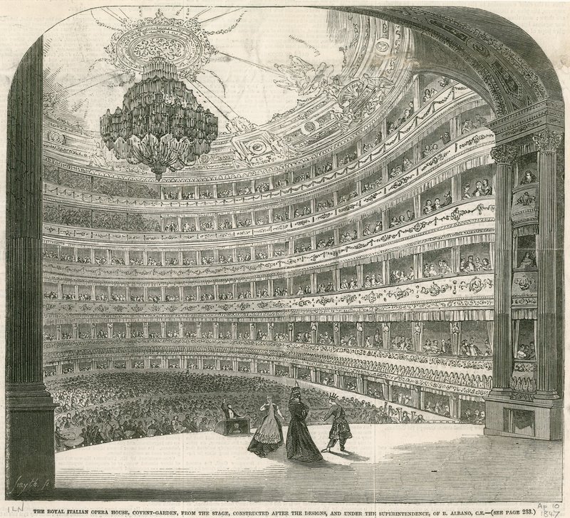 Il Royal Italian Opera House, Covent Garden, Londra da English School