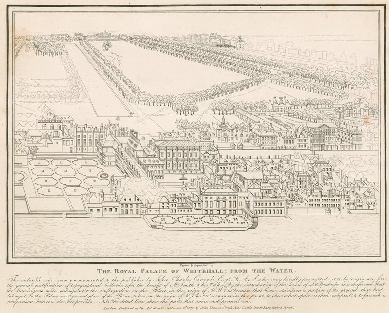 Il Palazzo Reale di Whitehall, dall