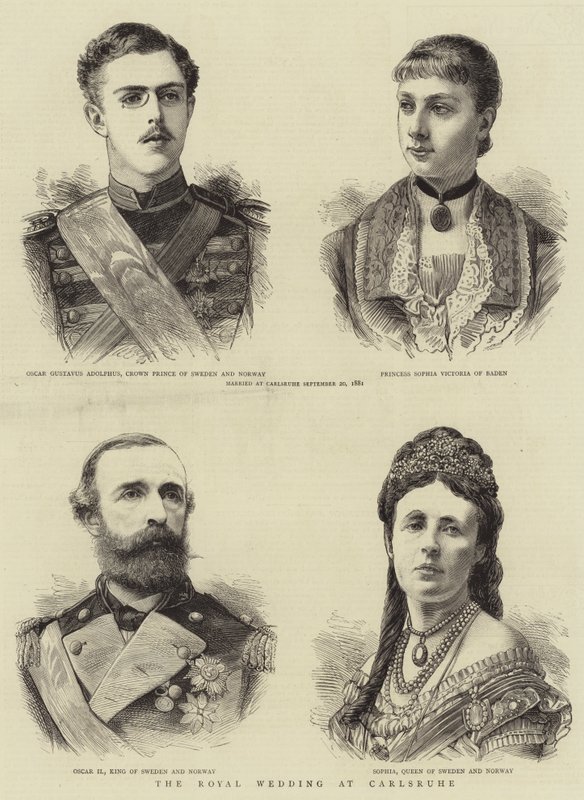Il matrimonio reale a Karlsruhe (incisione) da English School