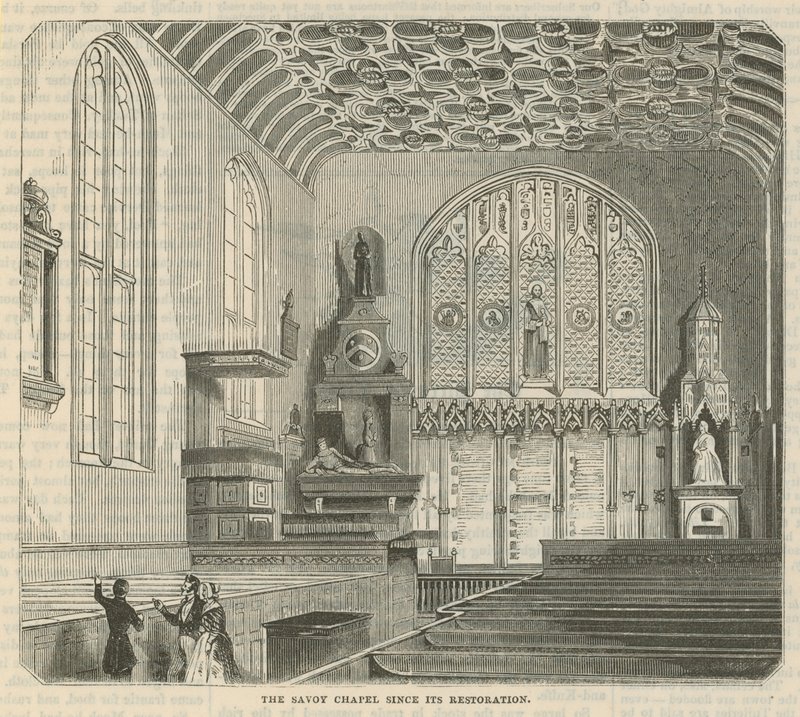 La Cappella del Savoy dopo il restauro da English School