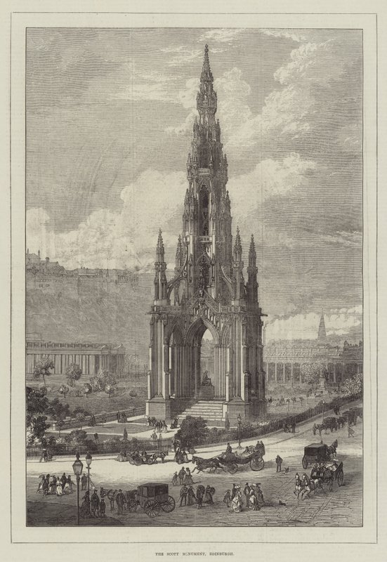 Il Monumento a Scott, Edimburgo da English School