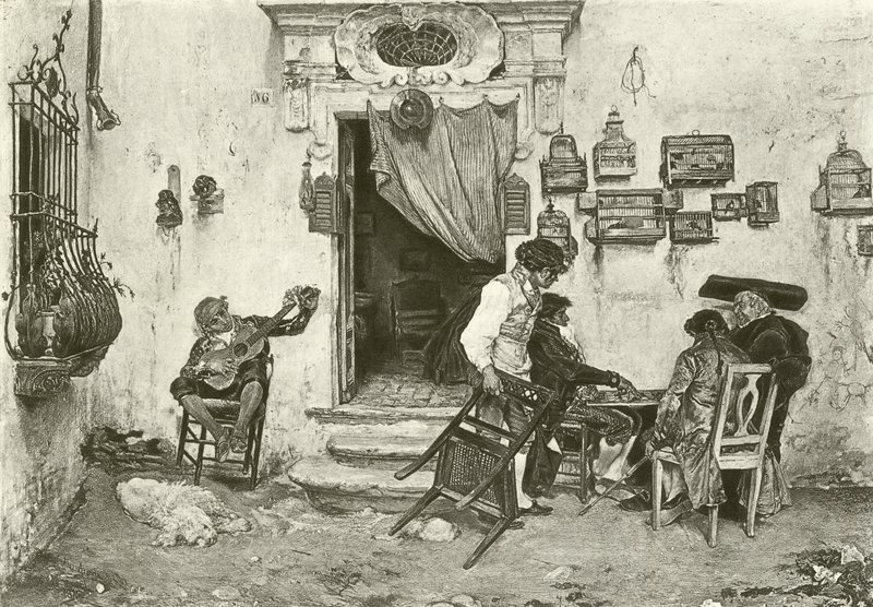 Il negozio di Figaro (incisione) da English School