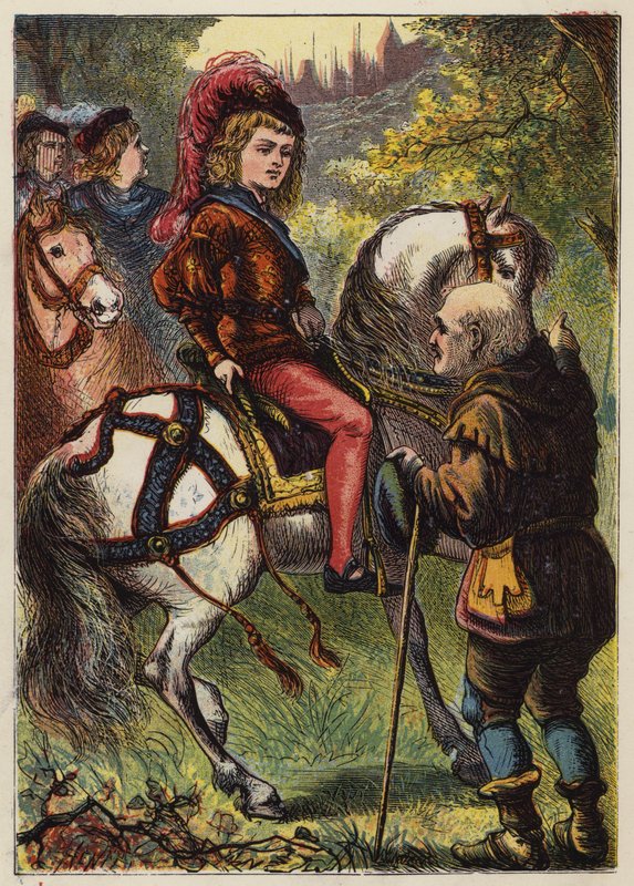 La bella addormentata nel bosco (litografia a colori) da English School