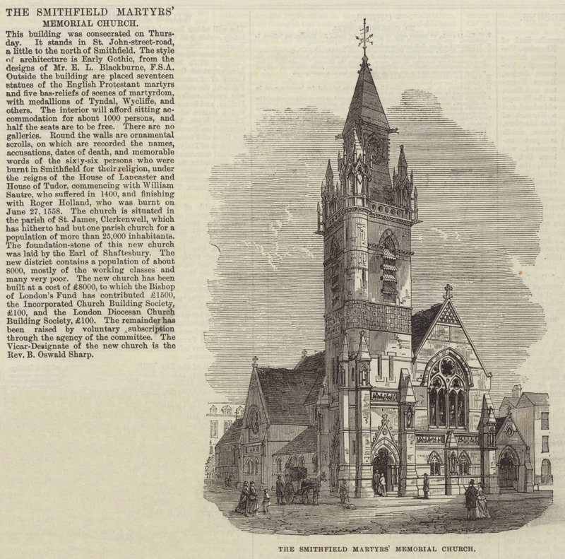 La Chiesa Memoriale dei Martiri di Smithfield da English School
