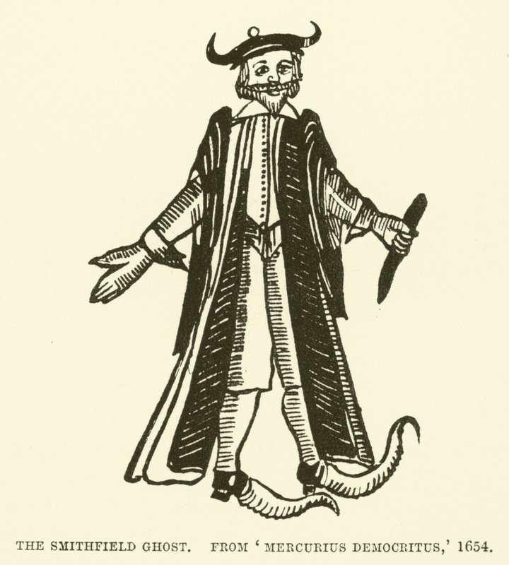Il fantasma di Smithfield, da Mercurius Democritus da English School