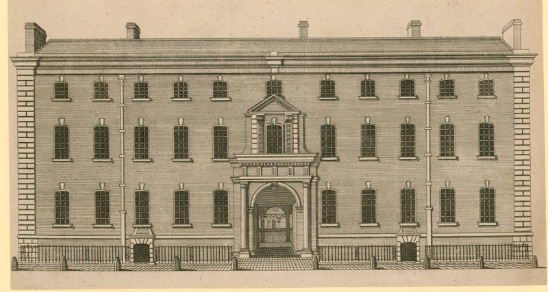 La South Sea House in Threadneedle Street, Londra da English School