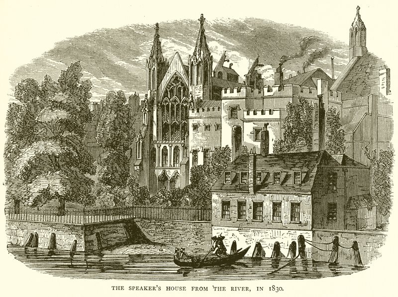 La Casa del Presidente dal Fiume, nel 1830 da English School