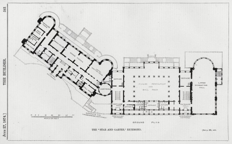 Il "Star and Garter," Richmond (incisione) da English School