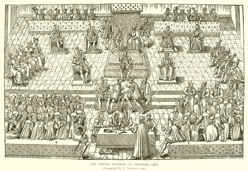 Gli Stati Generali a Orleans, 1561 da English School