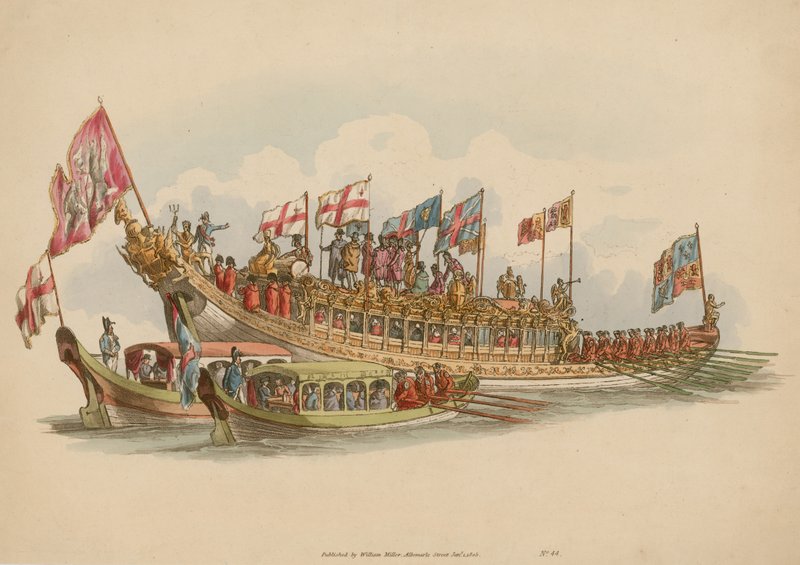 La Barge degli Stationers, fiume Tamigi, Londra da English School