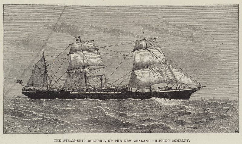 La nave a vapore Ruapehu, della New Zealand Shipping Company da English School