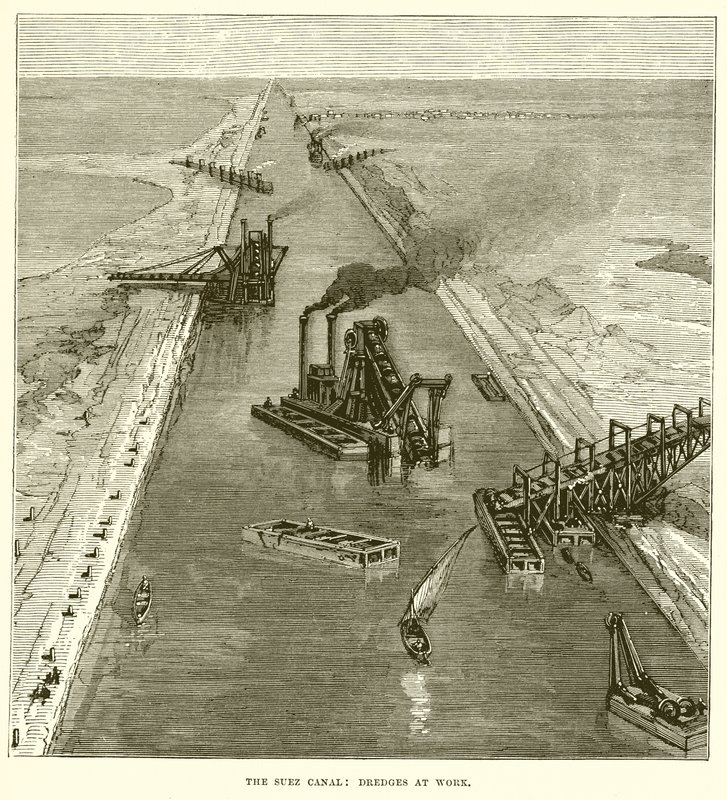 Il Canale di Suez: draghe al lavoro da English School