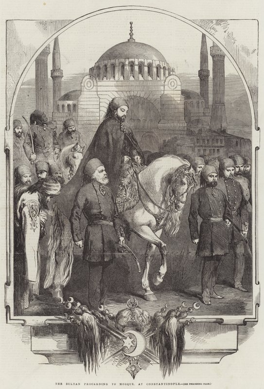 Il Sultano che si reca alla Moschea, a Costantinopoli (incisione) da English School