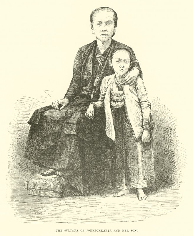 La sultana di Jokkjokkarta e suo figlio da English School