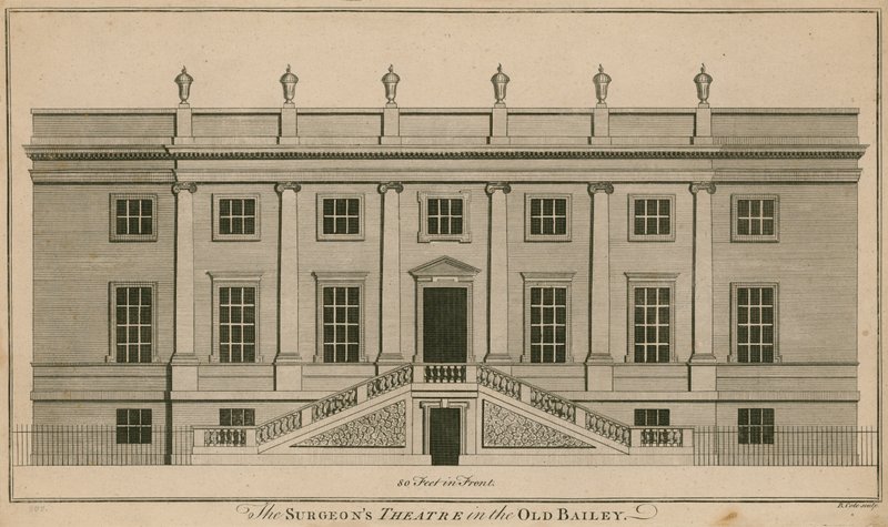 Il Teatro dei Chirurghi in Old Bailey, Londra da English School