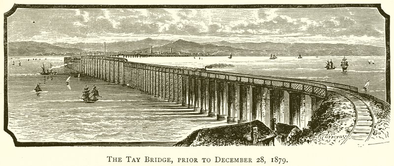 Il ponte sul Tay, prima del 28 dicembre 1879 da English School