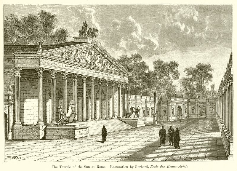 Il Tempio del Sole a Roma. Restauro di Gerhard, Ecole des Beaux-Arts) da English School