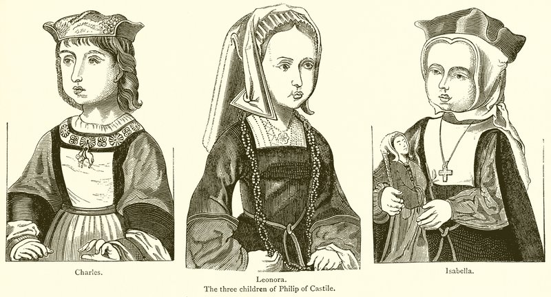 I tre figli di Filippo di Castiglia da English School