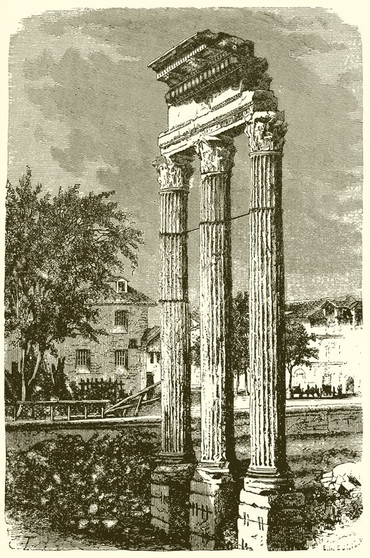 Le tre colonne del Tempio di Castore da English School
