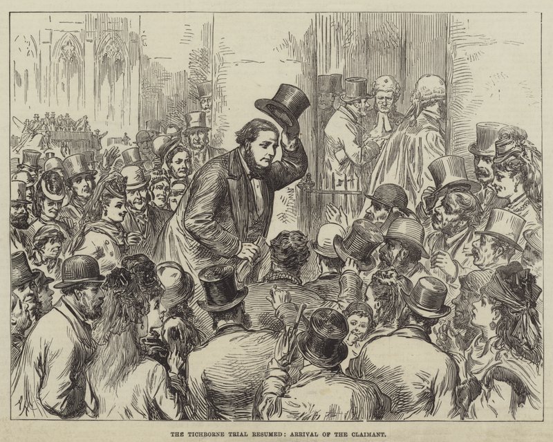 Il processo Tichborne ripreso, arrivo del reclamante da English School