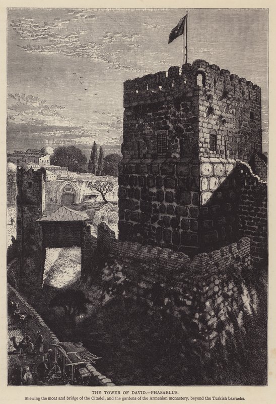 La Torre di Davide, Fasaele (incisione) da English School