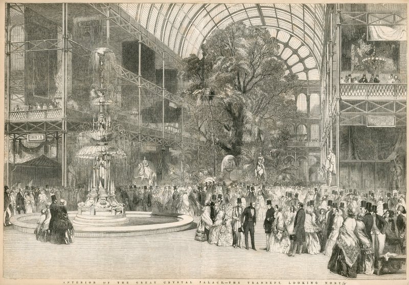 Il Transetto, Guardando a Nord, Grande Esposizione, 1851 da English School