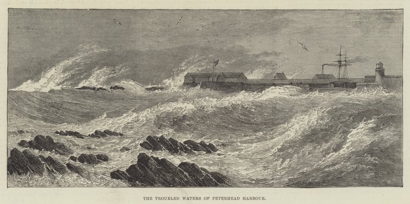 Le acque agitate del porto di Peterhead da English School