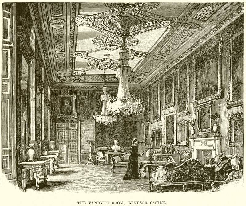La stanza di Vandyke, Castello di Windsor da English School