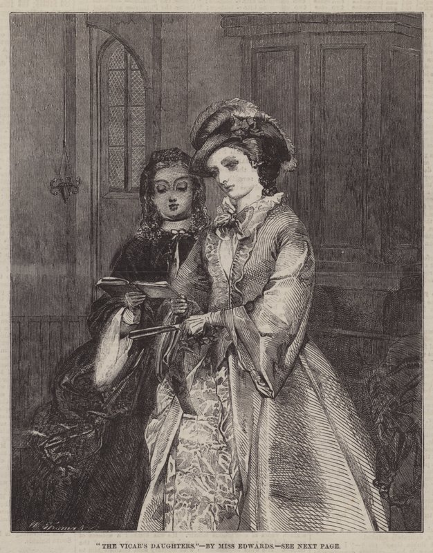 Le figlie del vicario (incisione) da English School