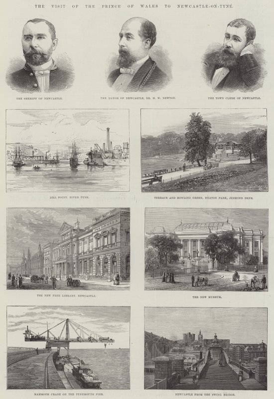 La Visita del Principe di Galles a Newcastle-on-Tyne da English School