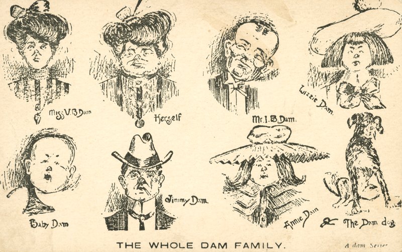 La famiglia Dam al completo (litografia) da English School