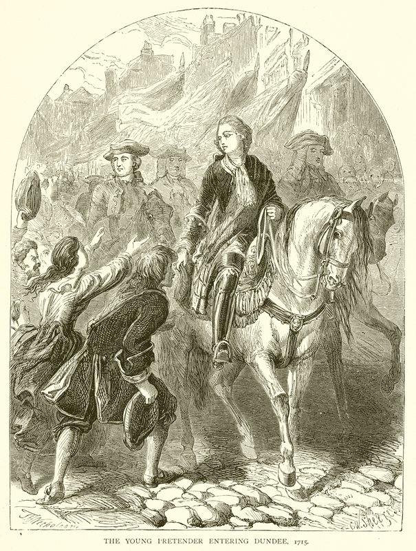 Il giovane pretendente che entra a Dundee, 1715 da English School