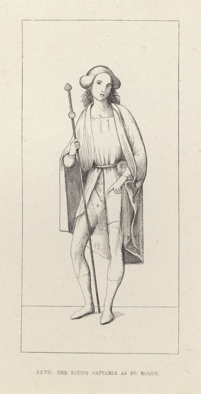 Il giovane Raffaello come San Rocco da English School