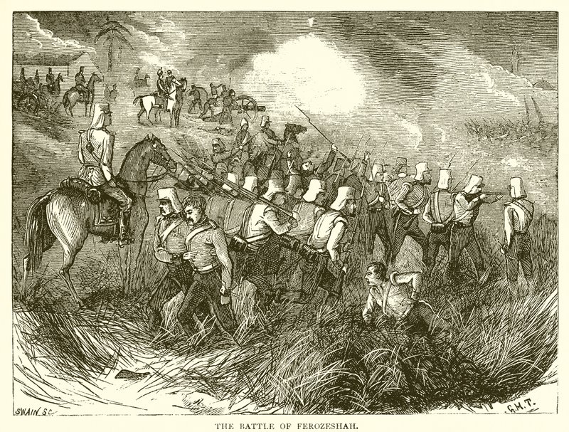 La battaglia di Ferozeshah (1845) da English School