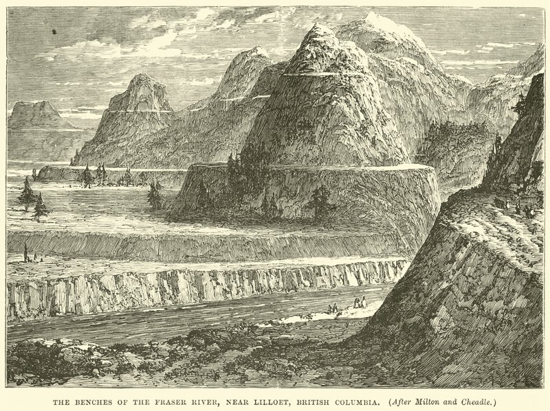 Le rive del fiume Fraser, vicino a Lilloet, Columbia Britannica da English School