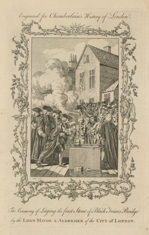 Cerimonia di posa della prima pietra del ponte di Blackfriars da English School