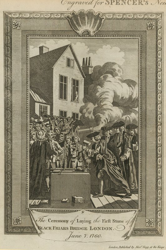 Cerimonia di posa della prima pietra del ponte di Blackfriars da English School