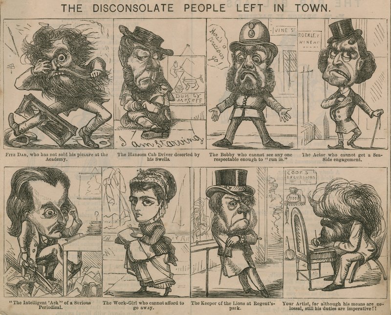 Le persone sconsolate in città da English School